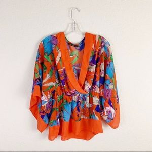 Azel hazel haze Anthropologie sheer boho blouse